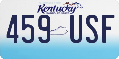 KY license plate 459USF