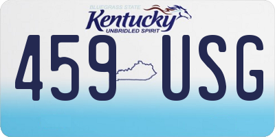KY license plate 459USG