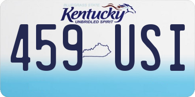 KY license plate 459USI