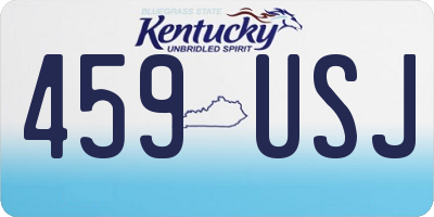 KY license plate 459USJ
