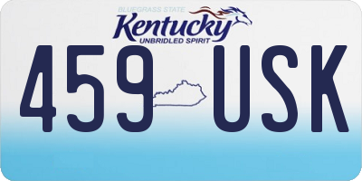 KY license plate 459USK