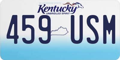 KY license plate 459USM
