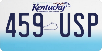 KY license plate 459USP