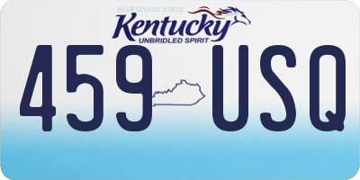 KY license plate 459USQ