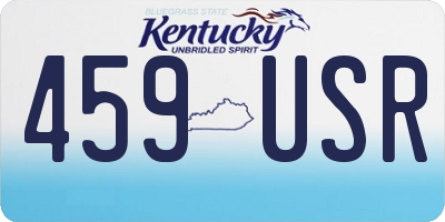 KY license plate 459USR