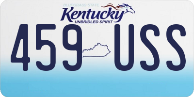 KY license plate 459USS
