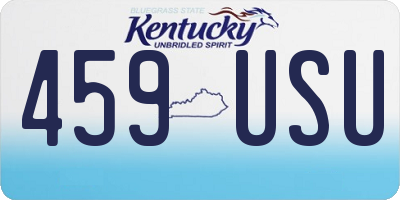 KY license plate 459USU