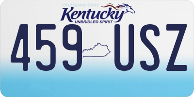KY license plate 459USZ