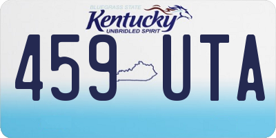 KY license plate 459UTA