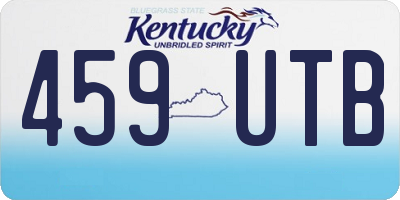 KY license plate 459UTB