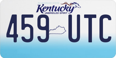 KY license plate 459UTC