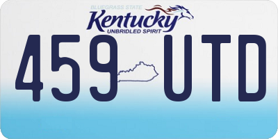 KY license plate 459UTD