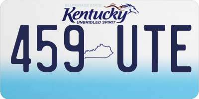KY license plate 459UTE