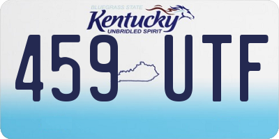 KY license plate 459UTF