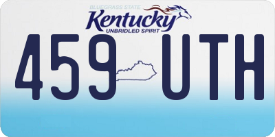 KY license plate 459UTH