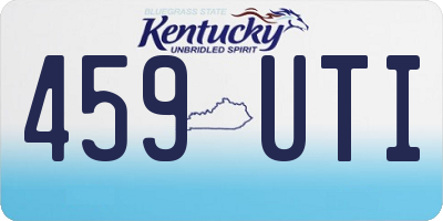 KY license plate 459UTI