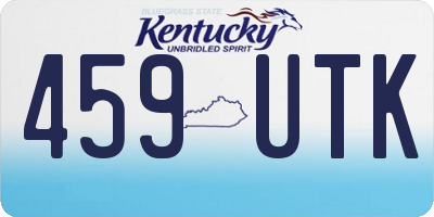 KY license plate 459UTK