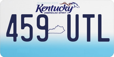 KY license plate 459UTL