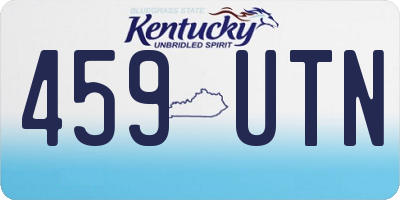KY license plate 459UTN