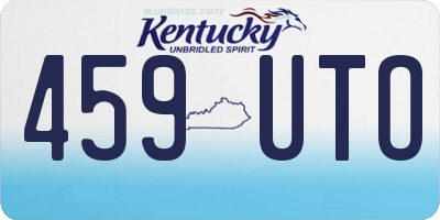 KY license plate 459UTO