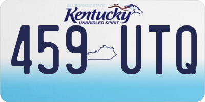 KY license plate 459UTQ
