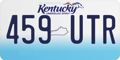 KY license plate 459UTR