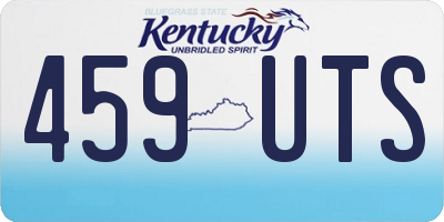 KY license plate 459UTS