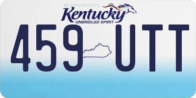KY license plate 459UTT