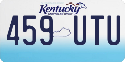 KY license plate 459UTU