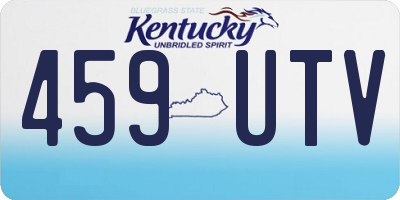 KY license plate 459UTV
