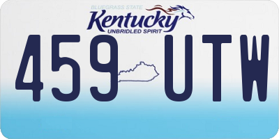 KY license plate 459UTW