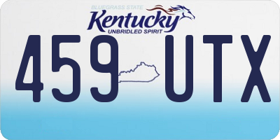 KY license plate 459UTX