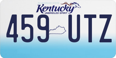 KY license plate 459UTZ