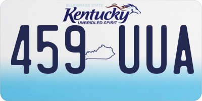 KY license plate 459UUA