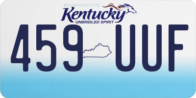 KY license plate 459UUF