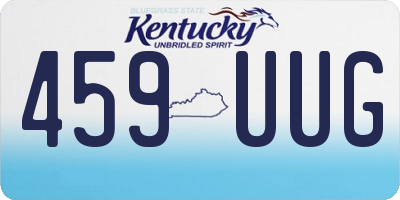 KY license plate 459UUG