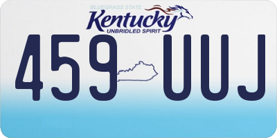 KY license plate 459UUJ