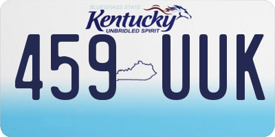 KY license plate 459UUK