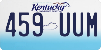 KY license plate 459UUM