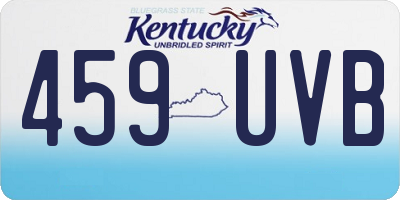 KY license plate 459UVB