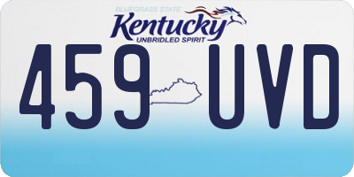 KY license plate 459UVD