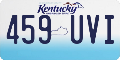 KY license plate 459UVI
