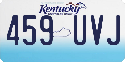 KY license plate 459UVJ