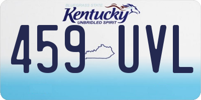 KY license plate 459UVL