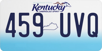 KY license plate 459UVQ