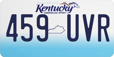 KY license plate 459UVR