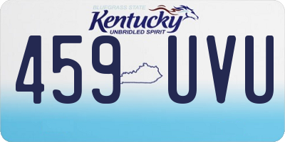 KY license plate 459UVU