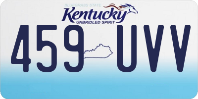 KY license plate 459UVV