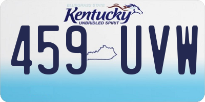 KY license plate 459UVW