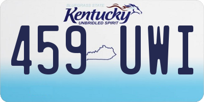 KY license plate 459UWI
